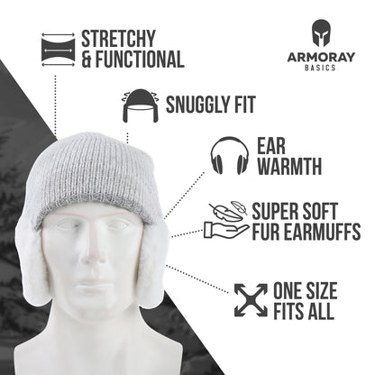 WINTER BEANIE WITH EAR MUFFS