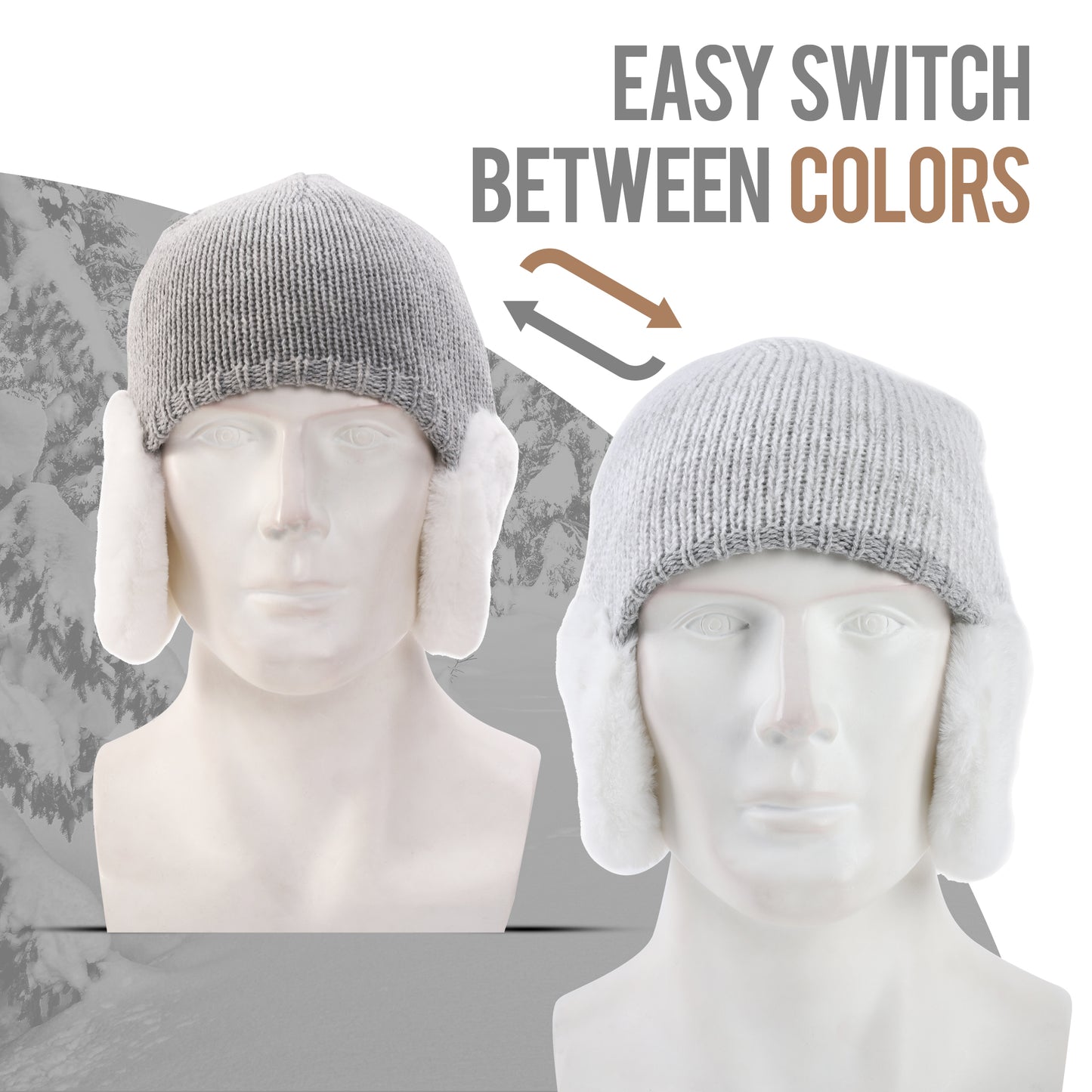 WINTER BEANIE WITH EAR MUFFS